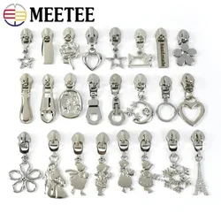 10Pcs 5# Metal Zipper Sliders for Nylon Zippers By The Meter Sewing Bag Zips Pulls Purse Zip Heads Repair Kit DIY Accessories