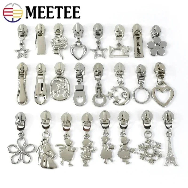 10 sztuk 5 #   Metalowe suwaki do zamków nylonowych na metry, zamki do torebek, uchwyty do zamków, główki zamków do torebek, zestaw naprawczy, akcesoria DIY.