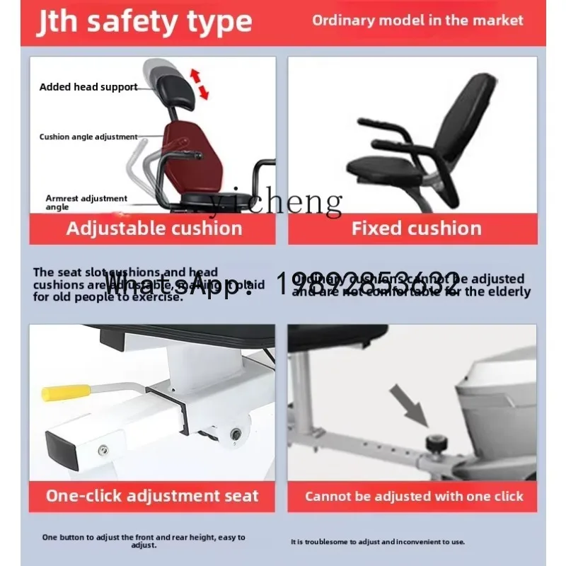X2  Horizontal Exercise Bike Household Hands and Feet Legs Elderly Fitness Equipment Rehabilitation Bicycle