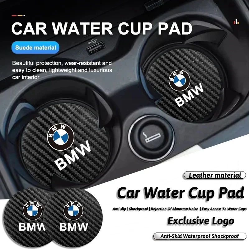 Almohadilla antideslizante de silicona, accesorios de estilo interior impermeables para automóviles BMW Performance E46 E90 F10 F30 X3 F20, 2 uds.