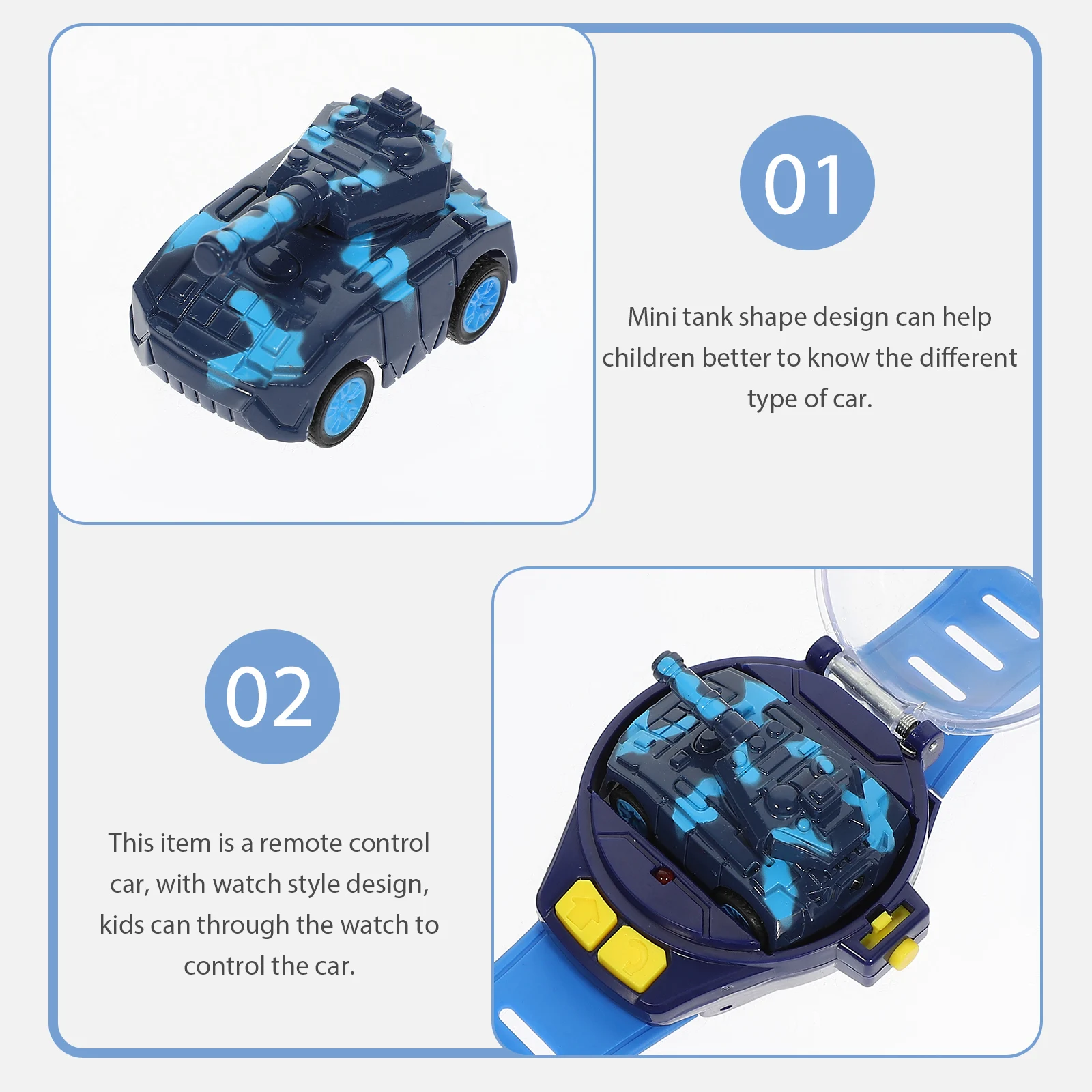 

Watch Remote Control Tank Kids Plaything Car Rc Toy Model Mini Toys Race Electric Child