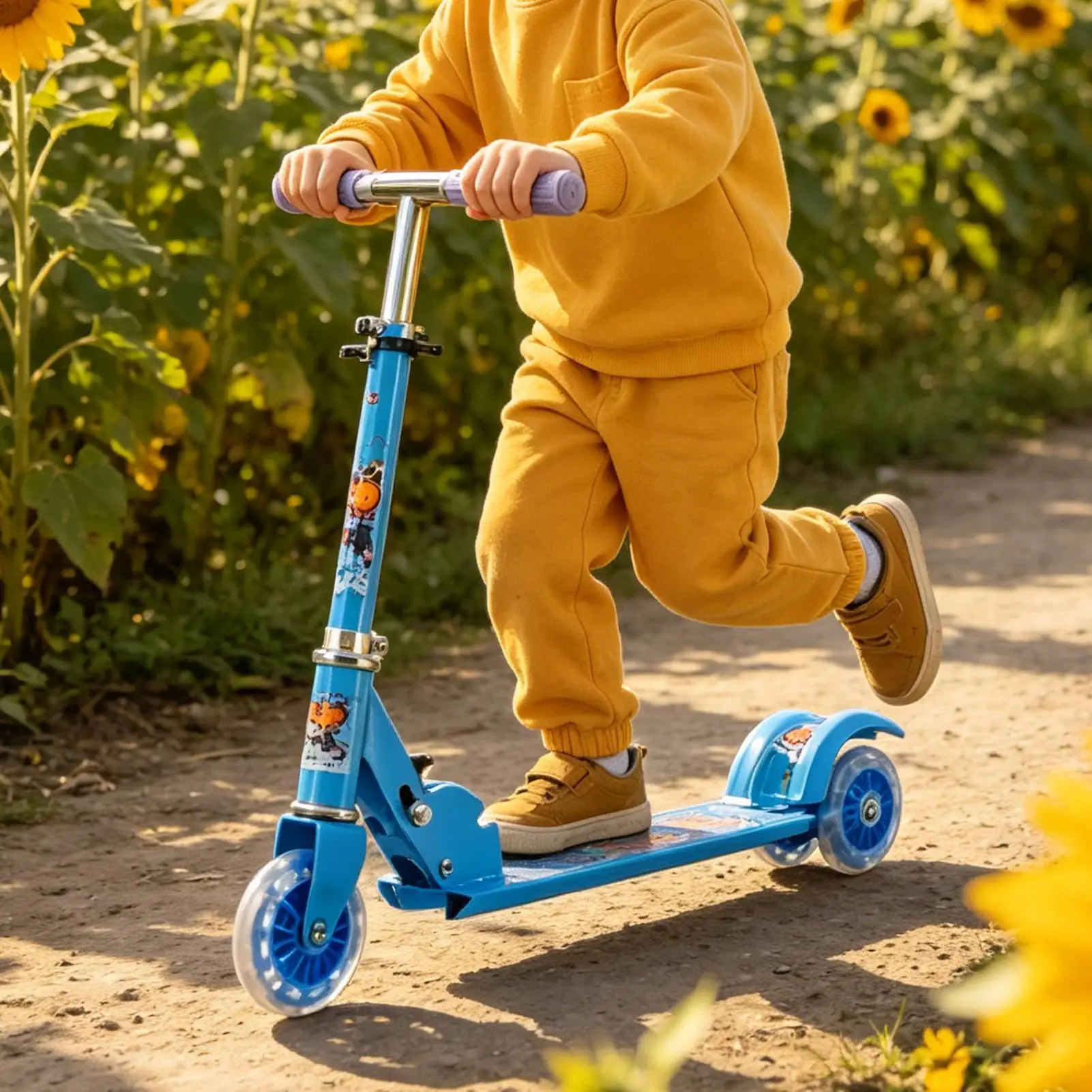 

Kick Scooter Foldable LED Lighted Wheels Toy Lightweight Sport Scooter For Children Aged 3-10 Outdoor Sports Ride Yard Park