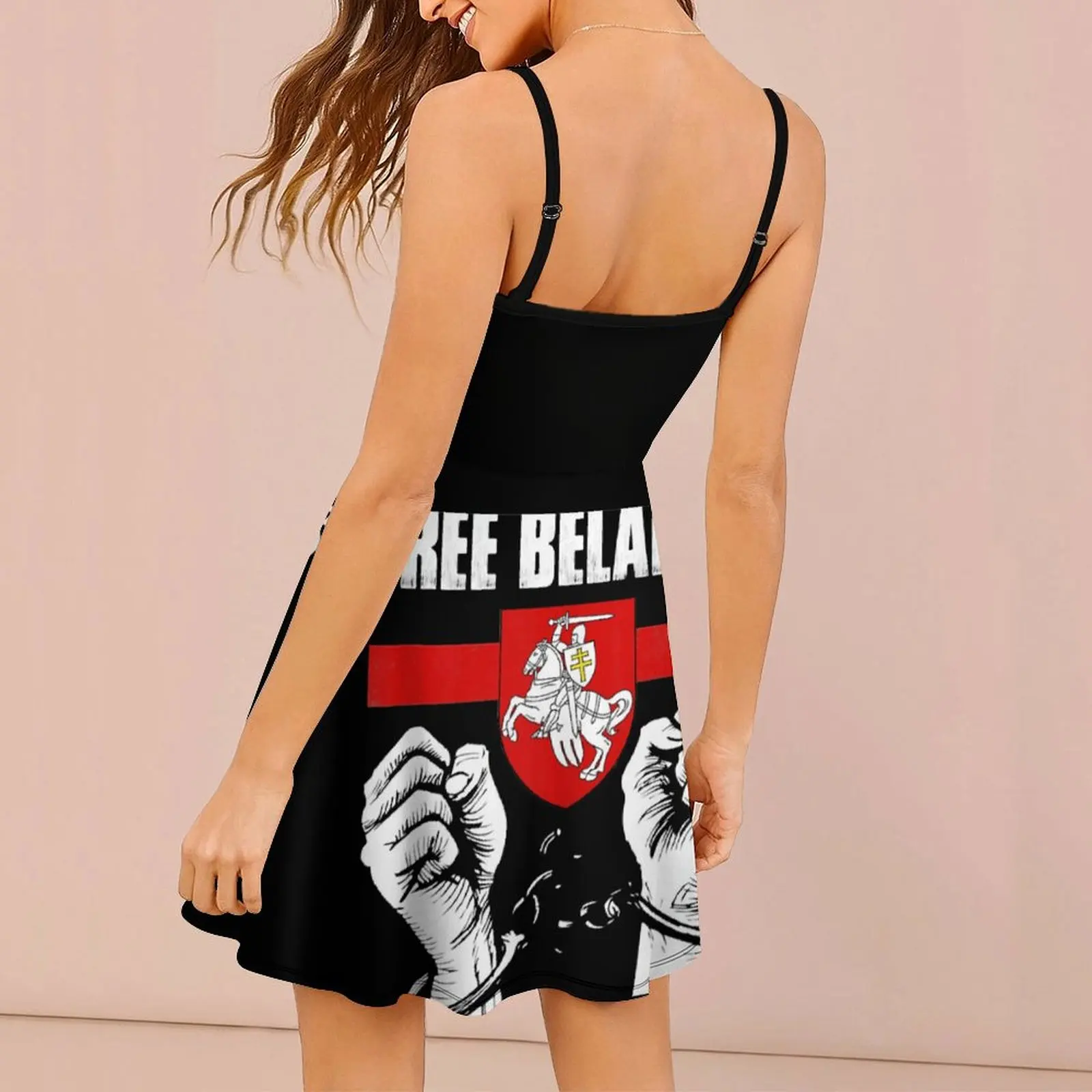 Exotic  Woman's Dress Dresses FREE BELARUS Pogonya Belarus Flag Women's Sling Dress Novelty Cocktails Funny Novelty