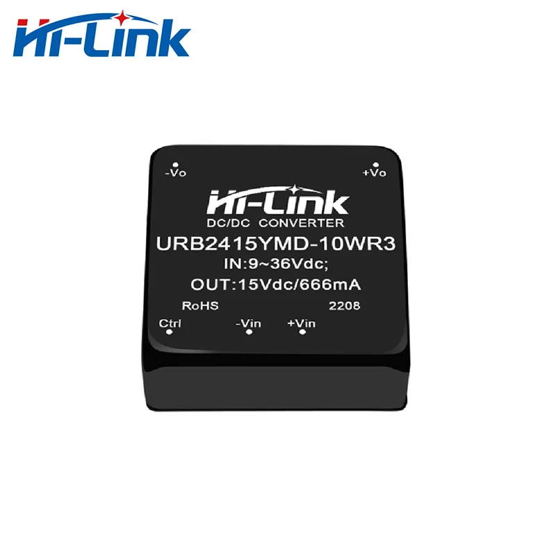 Hi-Link DCDC URB2415YMD-10WR3 Isolated Power Supply Module 9-36V input 15V 666mA Output DC-DC Step Down Converter