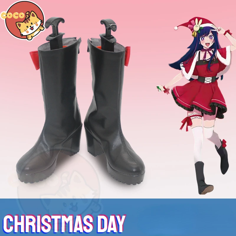 Ai Hoshino Christmas Day Cosplay Shoes Anime Oshi No Ko Ai Cosplay Hoshino Shoes Unisex Role Play Any Size Shoes CoCos