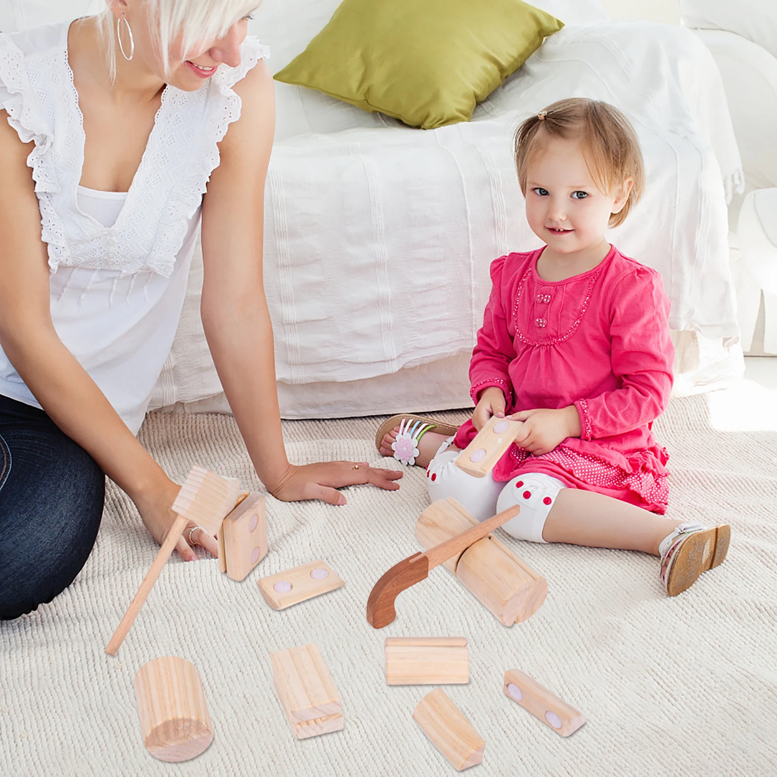 Juguete Montessori de madera para niños pequeños, de simulación para cortar madera juguete, regalo de cumpleaños y Navidad