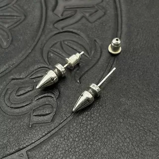 

S925 sterling silver punk hip hop retro stud earrings cross exaggerated earrings