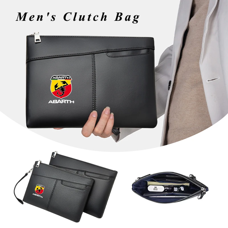 Bolso de mano para hombre, tarjetero, monedero de negocios, accesorios de billetera para FIAT 500 Grande Punto Tipo Stilo UNO Astra Bravo Pan