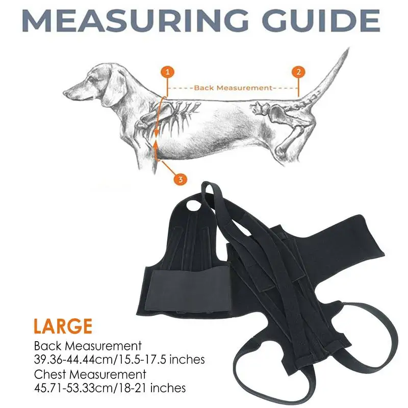 Breathable Dog Back Brace Breathable Pet Back Bracer For IVDD Back Protector Helps Injury Recovery And Rehabilitation S/M/L