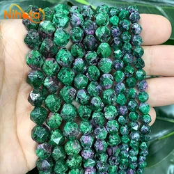 Natural Stone 6/8/10mm Faceted Epidote Zoisite Stone Loose Beads DIY Bracelet Handmade Earrings for Jewelry Making 14