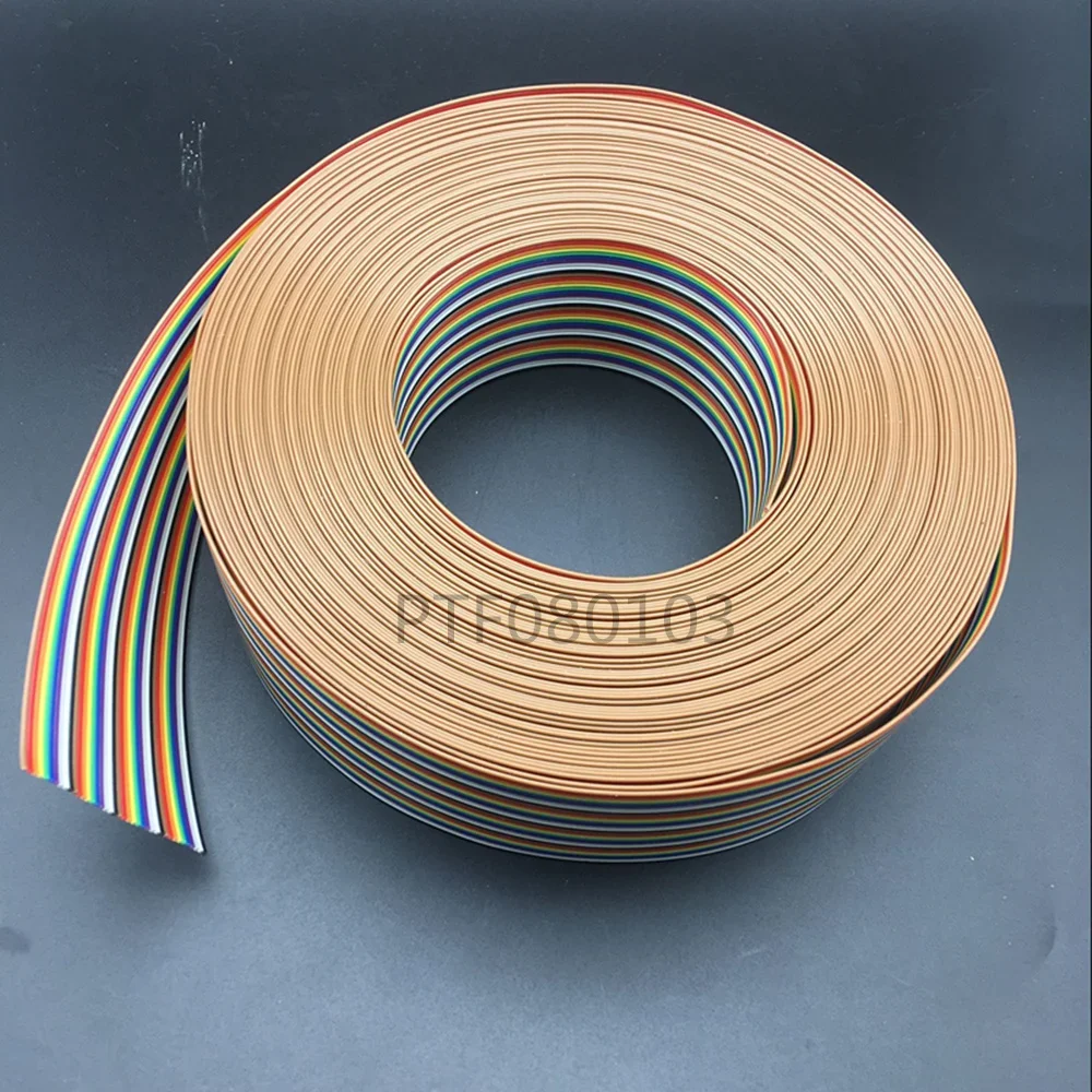 0.5M 40pin Dupont Wire Flat Color Rainbow Ribbon Cable Wire 1.17mm