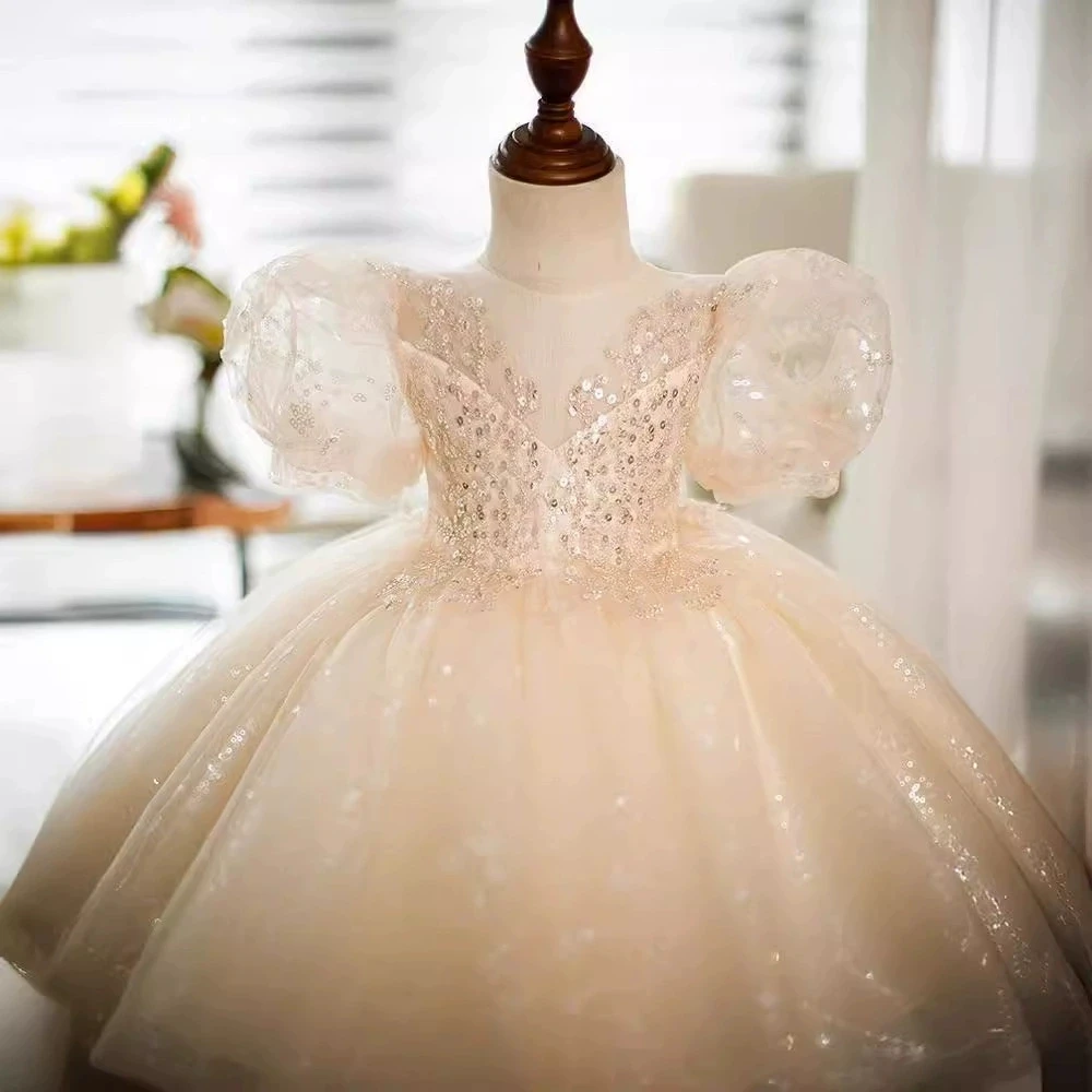 

Платья для выступлений на фортепиано для маленьких девочек, платья для выступлений в детском саду, свадебные платья для девочек-цветочниц, детская одежда для принцесс на день рождения