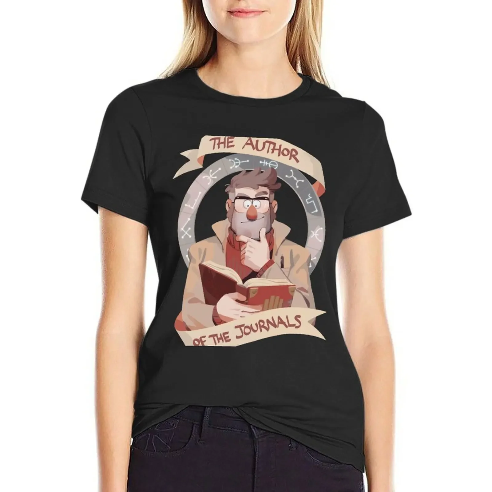 

the author T-Shirt anime anime clothes vintage fashion woman blouse 2025
