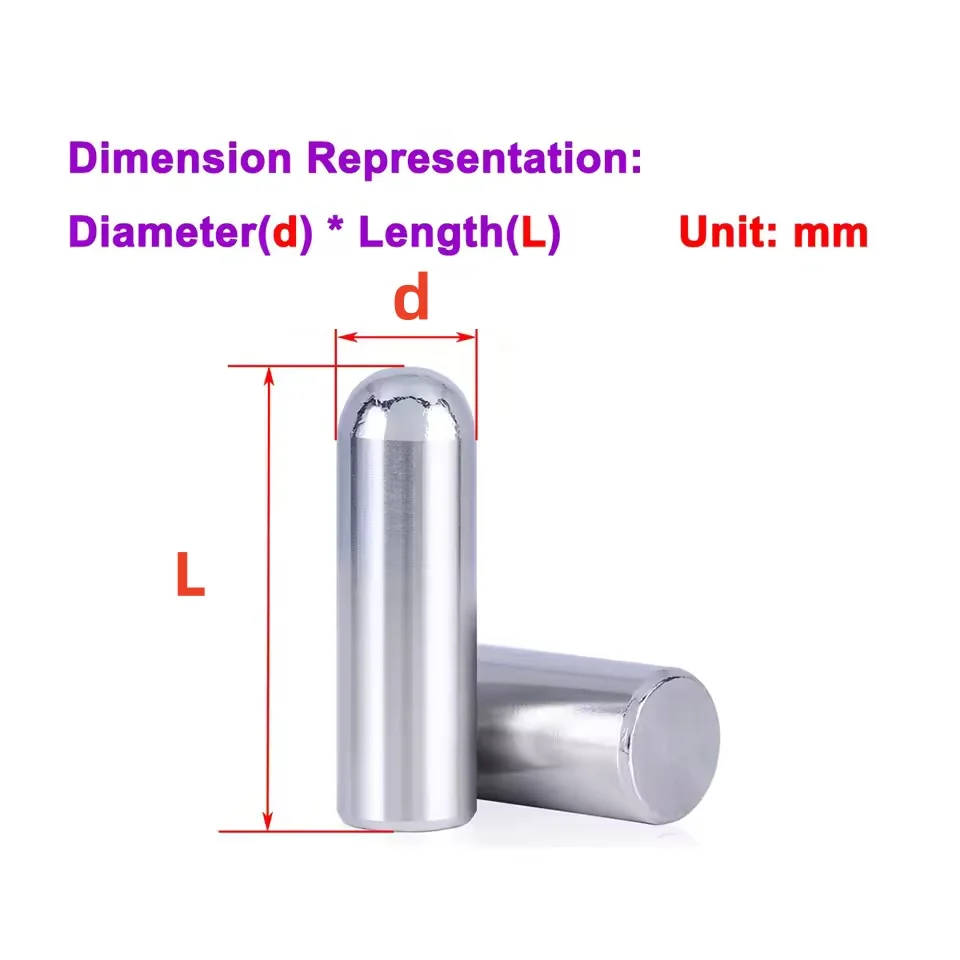 M1 M1.1 M1.2 M1.3 M1.4 M1.5 M1.6 M1.7 M1.8 M1.9 M2~m2.3 304 Stainless Steel Solid Round Cylindrical Pin Locating Dowe Pin