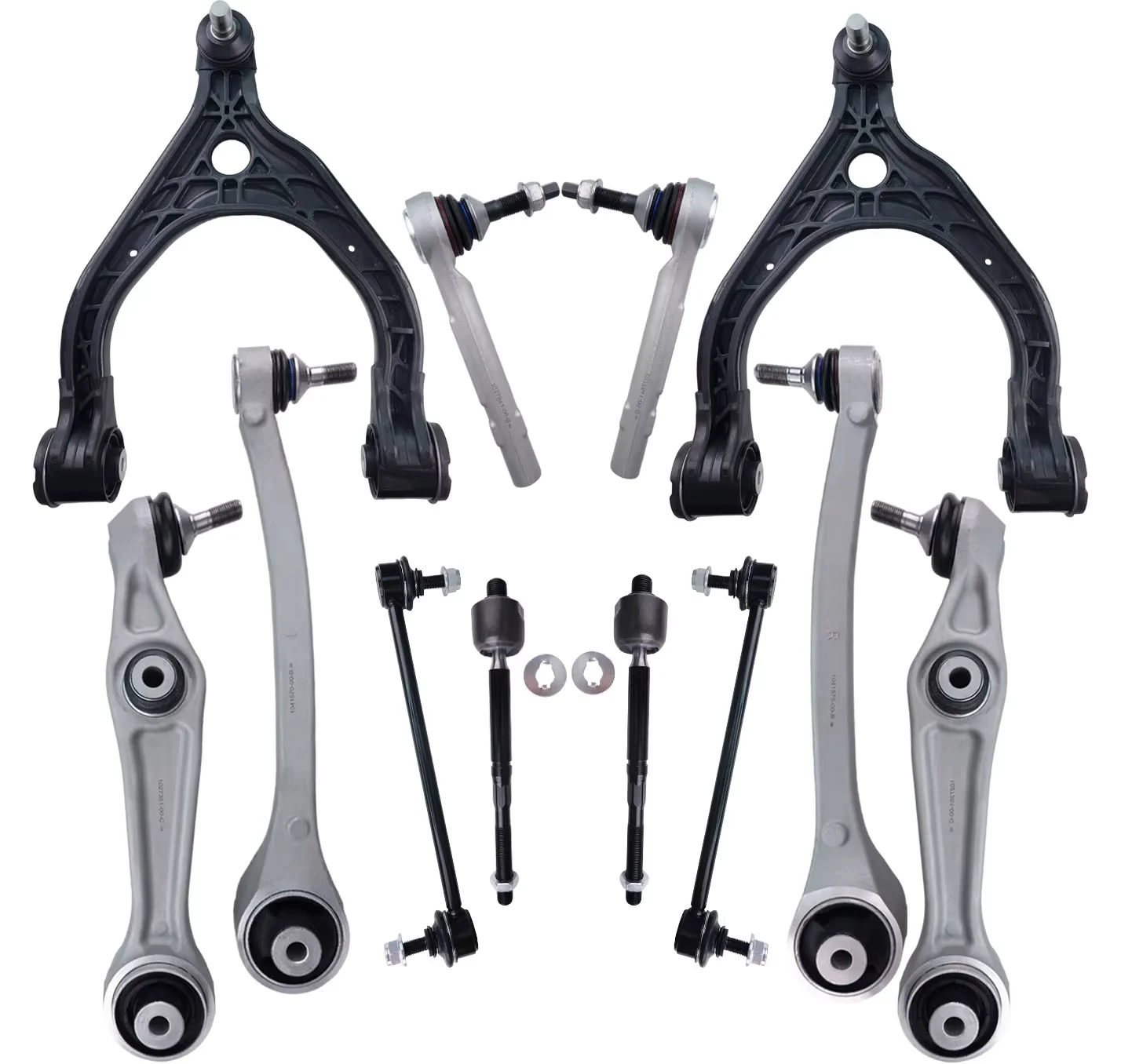 

Svenubee Front Upper Lower Control Arm Tie Rod End Link 12pcs Kit for Tesla Model X 2015 2016 2017 2018 2019 2020 2021 2022