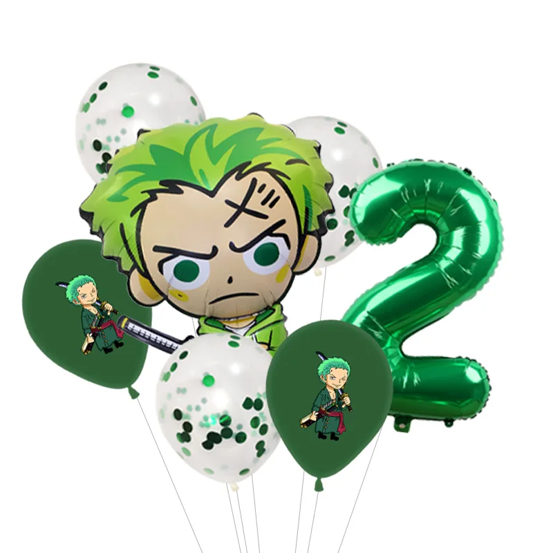 One Piece Gold D Roger Foil Balloon Mylar for Pirate King Themed Anime Birthday Party Backdrop