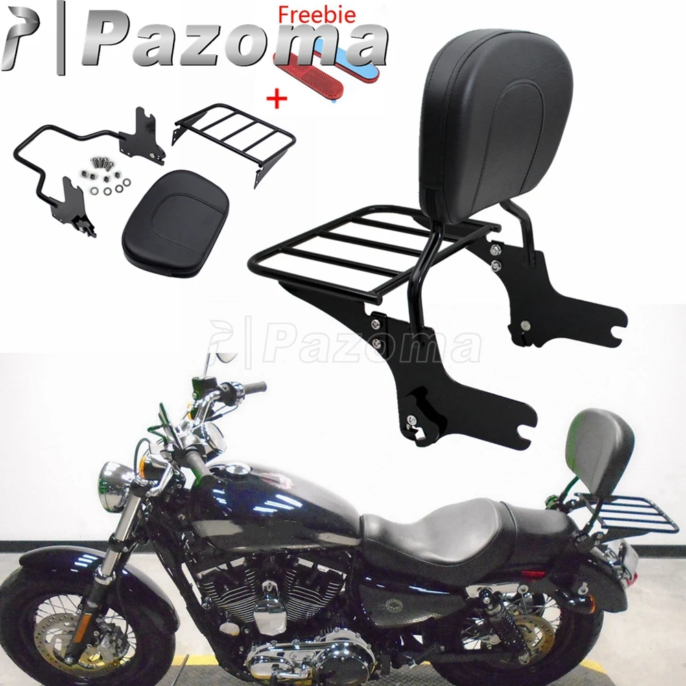 

Detachable Sissy Bar Luggage Rear Rack Passenger Backrest For Harley Road King Street Electra Glide FLHT FLHX FLTR FLHTC 1994-08