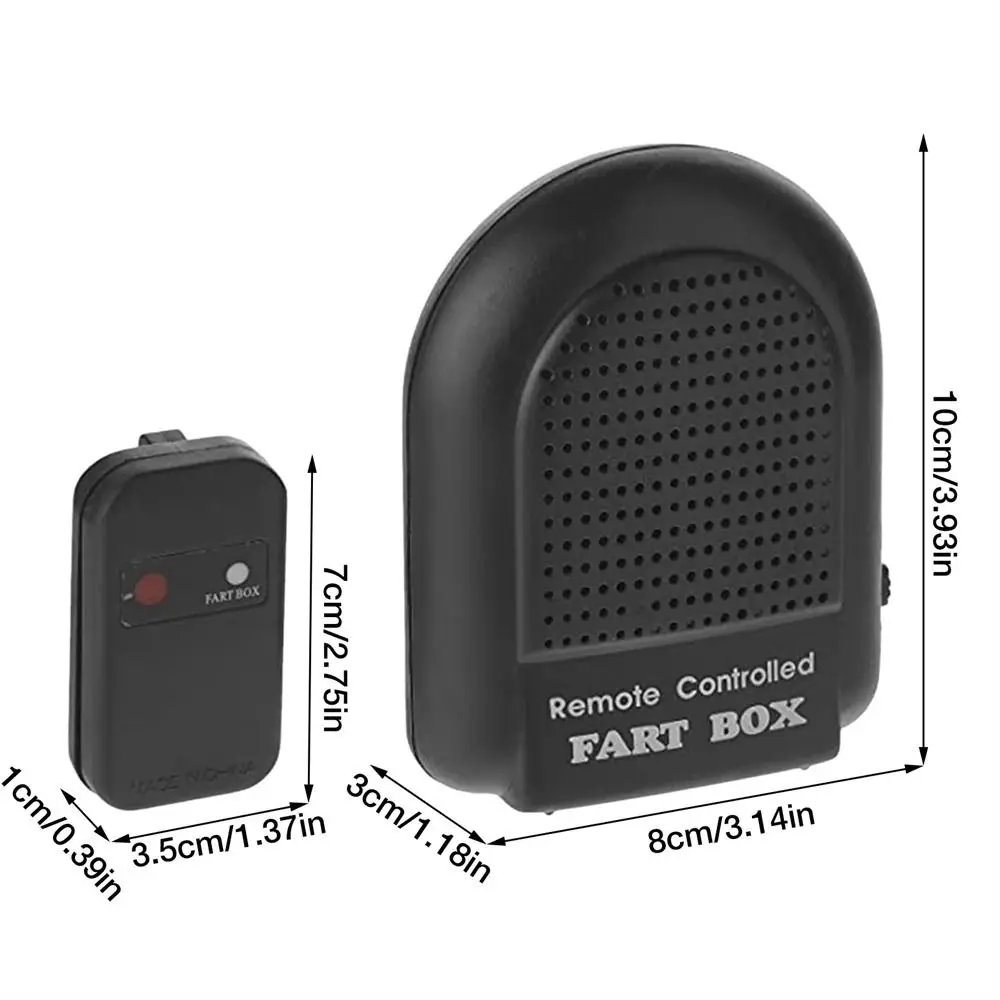 Novidades caixa de peido com controle remoto, piada eletrônica, máquina de som, fabricante de ruído, brinquedo de peido, caixa de brinquedo, truque, spoof