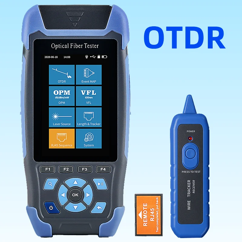 

Mini Pro OTDR Optical Fiber Reflectometer AUA900D With 9 Functions VFL OLS OPM Event Map RJ45 Ethernet Cable Tracker Tester