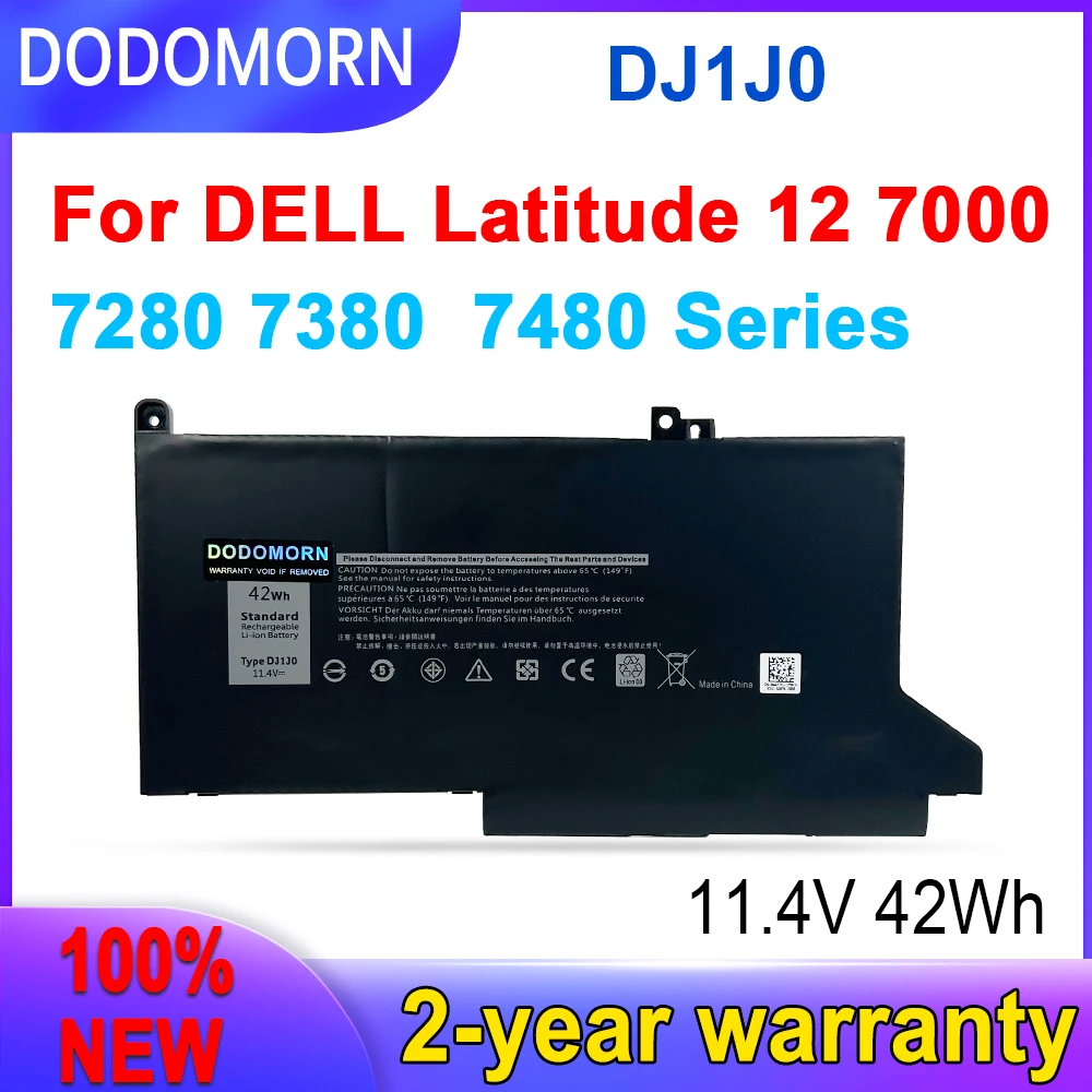 New F3YGT DJ1J0 Battery For Dell Latitude 12 7000 E7280 E7480 E7490 E7380 E7290 E7390 Vostro XPS 13 9370 13 9380 13 7390 view 3