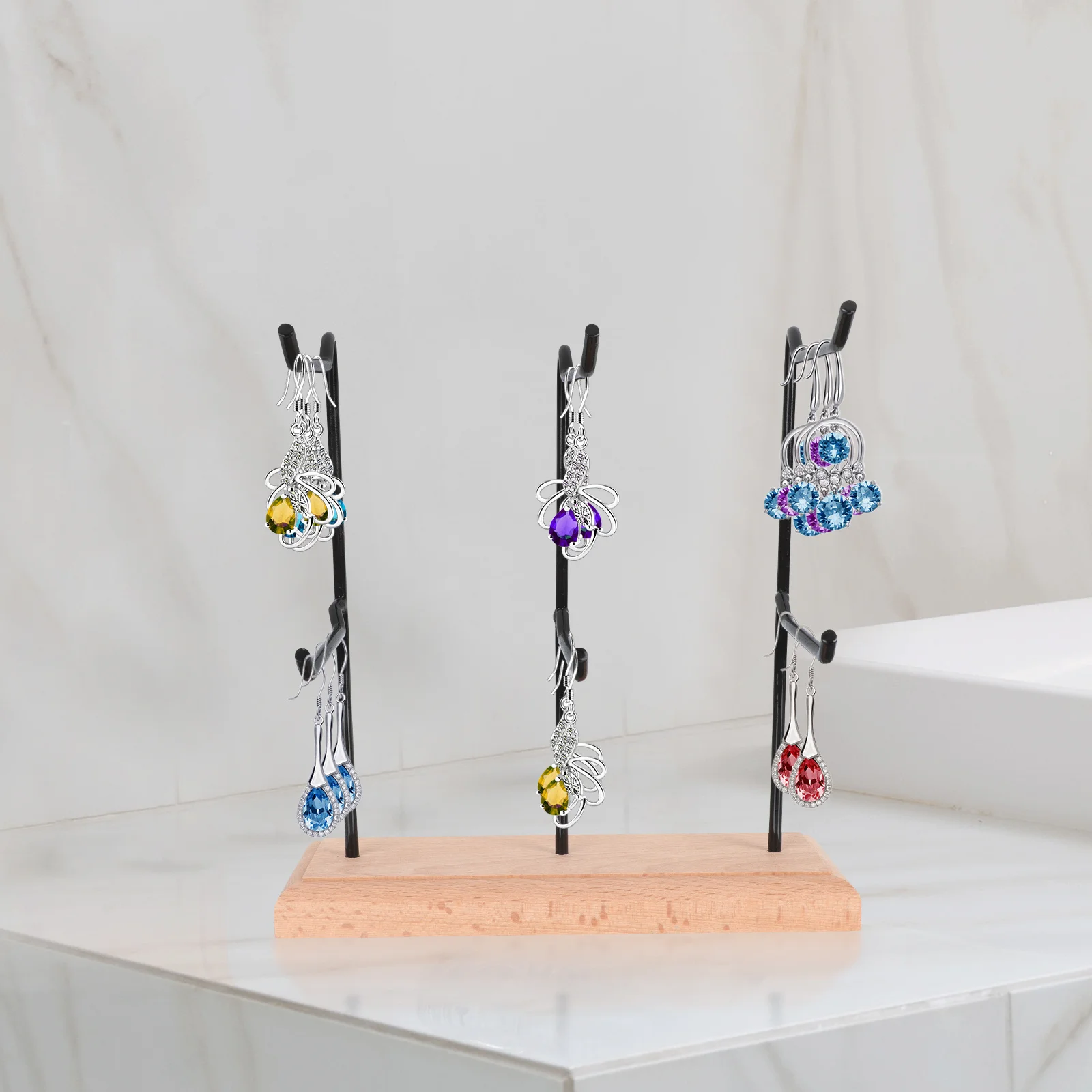 

Jewelry Organizer Earring Storage Rack Chains Hanging Rack Perfect for Store Trade Display Jewelry Organizer