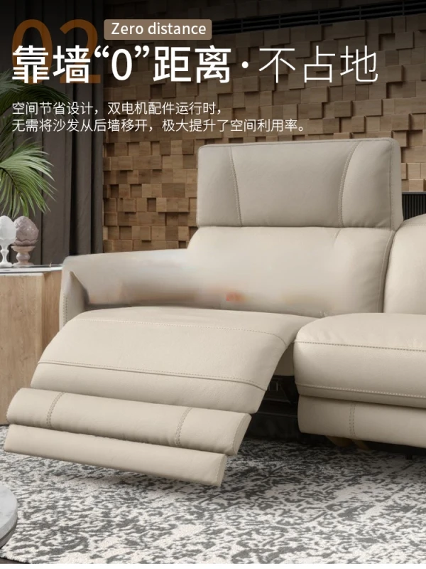 MANBAS electric recliner SOFA relax theater Cinema  living room Sofa bed genuine leather couch electrical for seat and headrest