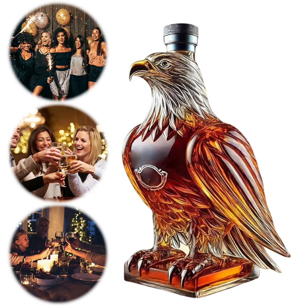 Funny Whiskey Eagle Bottle Unique Whiskey Eagle Glass Decanter Creative Men Gift Bar Party Decanter Home Decor for Whiskey Lover