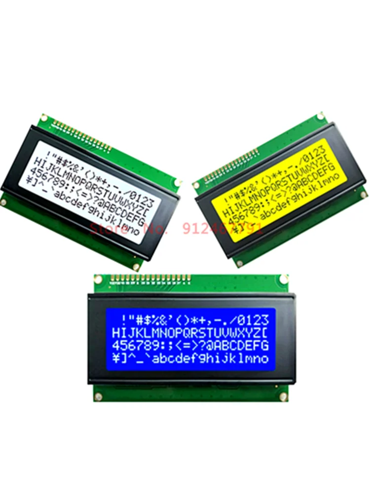 5V LCD Display 2004 20X4 Blue Yellow Screen LCD2004 I2C IIC Adpater Board HD44780 English Japanese Font 3D Printer