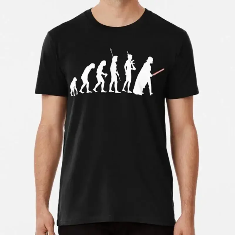 The Dark Side Of Evolution White S to 5XL Made in USA T Shirt