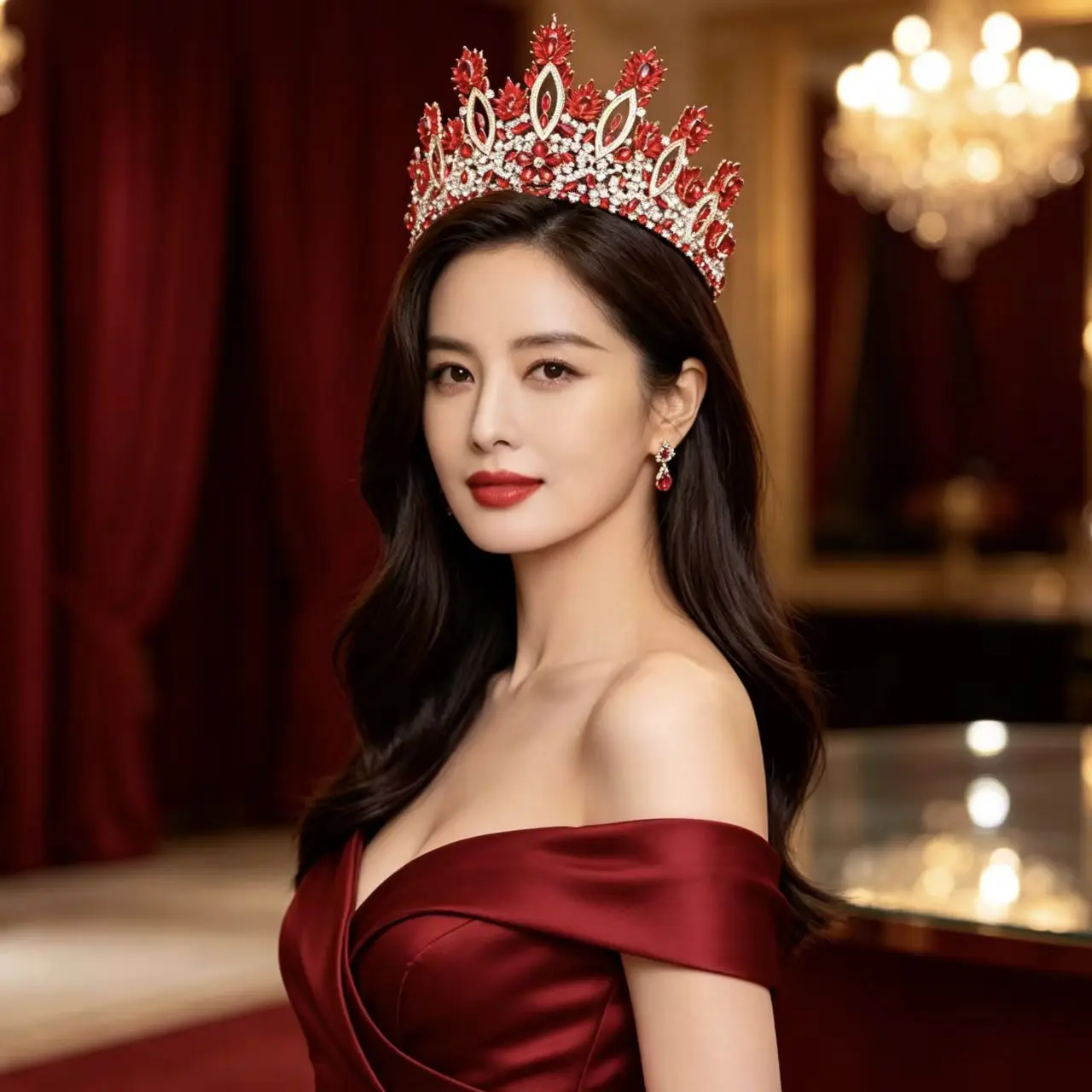 New Sparkling Wedding Hair Crown Rhinestone Headband  Miss World Tiaras for Masquerade Ball Banquet Cosplay Stage Performance
