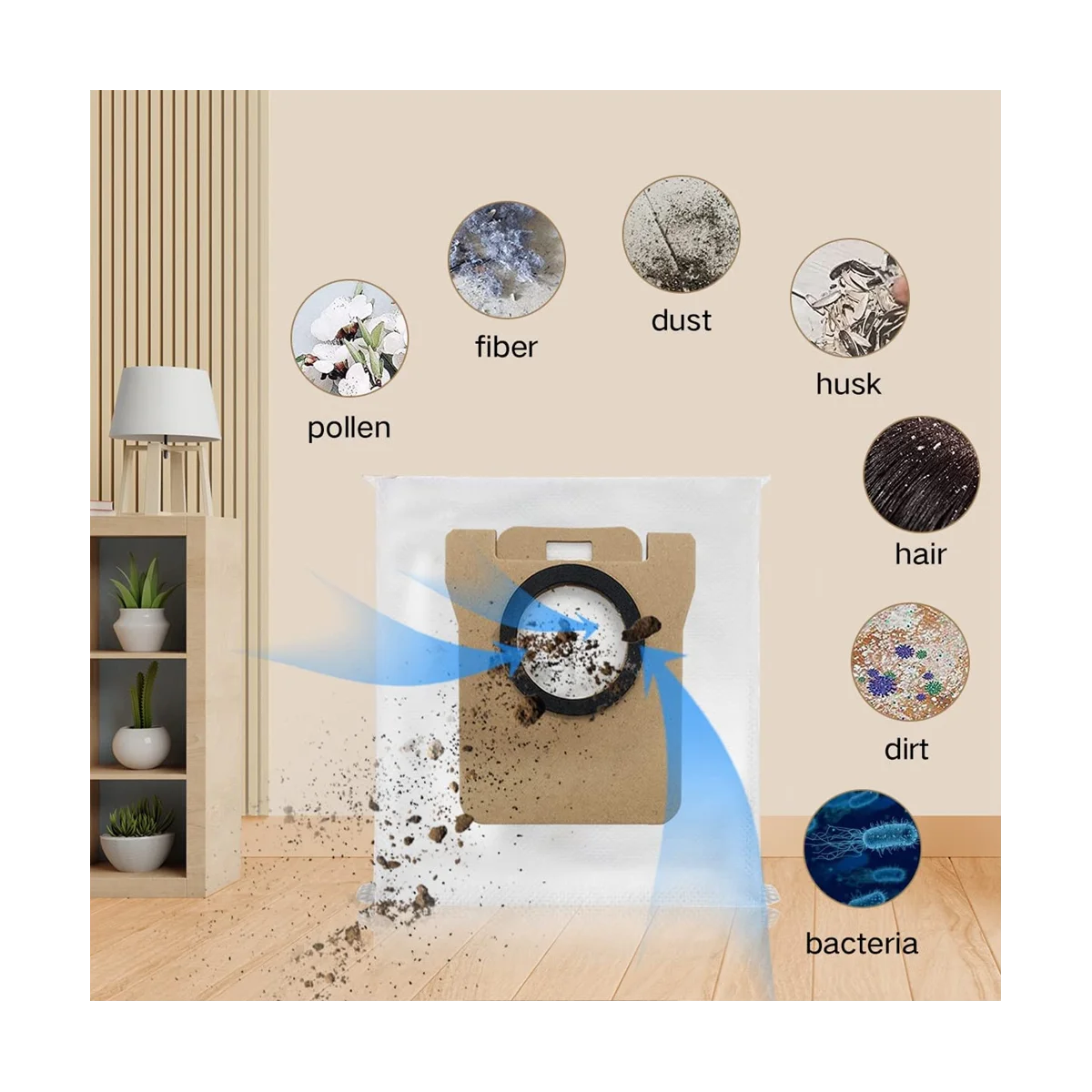 อะไหล่ถุงเก็บฝุ่น9ชิ้นสำหรับ Xiaomi Dreame L10S หุ่นยนต์อัลตร้าอะไหล่ถุงเก็บฝุ่น