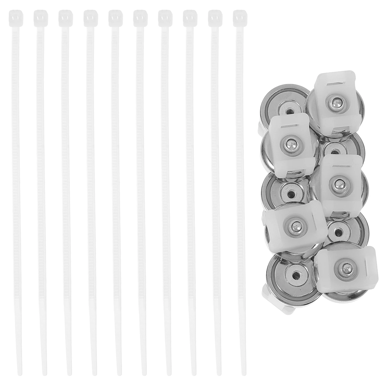 10Pcs Magnetic Cable Clips Organize and Secure Cables Wires with Mount Base for Electrical Wire Mount Stable Cable Tie Organizer
