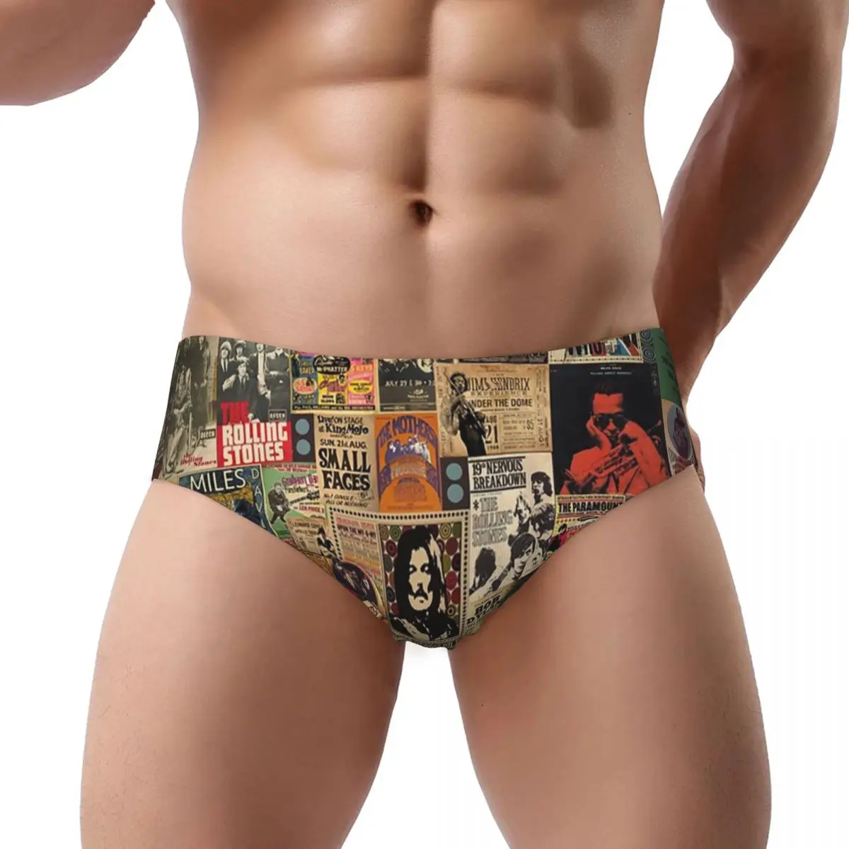 

Rock N' Roll Stories Men Triangle Panties Breathable Boxer Underpants Short Underwear for Homme Man Boyfriend Gift