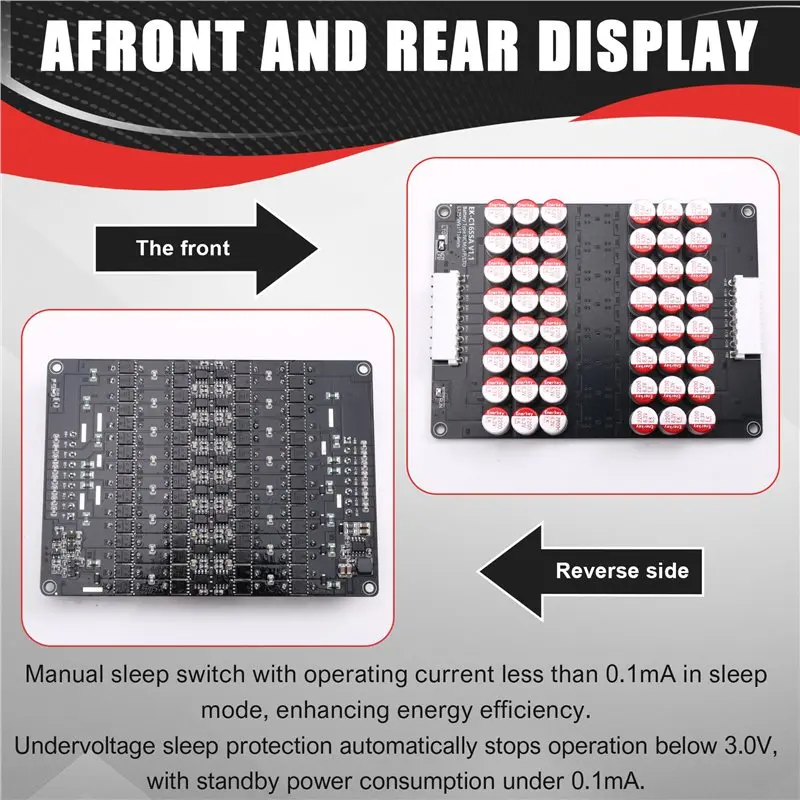 

【ДЕНЬ БЛАГОДАРЕНЬЯ】Плата активного эквалайзера-балансировщика 16S 5.5A для литиевых аккумуляторов LiFePO4 LTO, плата защиты для батарей 60-300 Ач