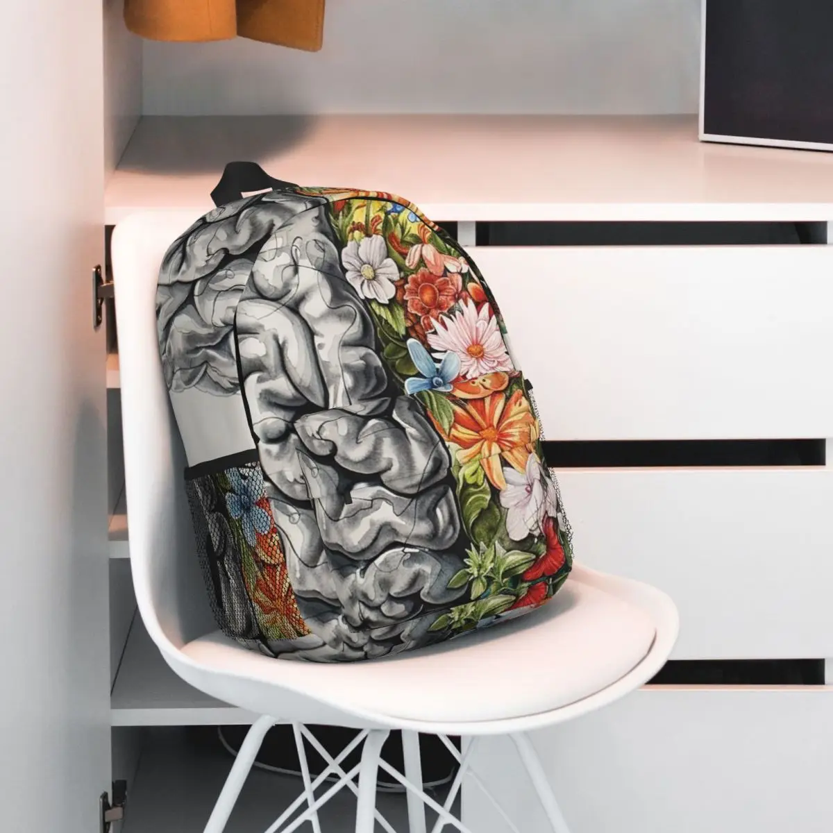 Realistic Brain Anatomy Design Backpack Student BookBag Kids School Bag Computer Shoulder Bags for Boys Girls