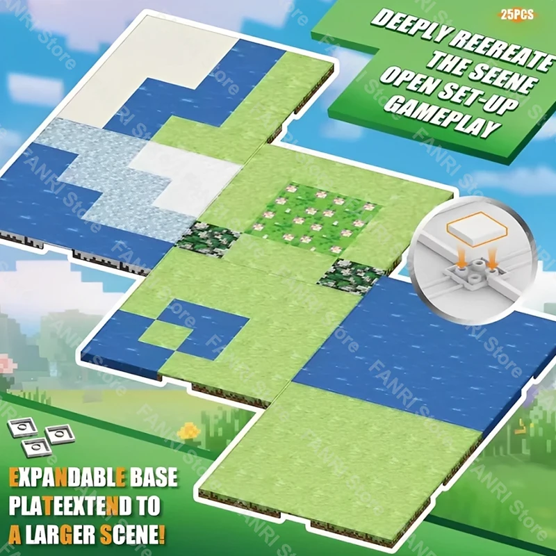 Magnetische bodemplaat Verscheidenheid grondplaten Match Mine World Magnetische bouwstenen Speelgoed voor jongens en meisjes Kinderen cadeau