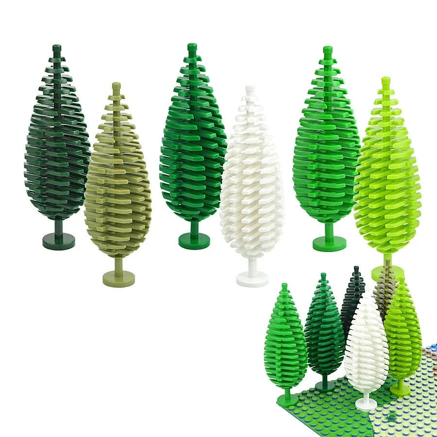 Building Blocks Tree Flower Grassland 3PcsPine Bush Plant Cypress Natural Forest Plant Accessories Jungle Adventure 3778 Toys