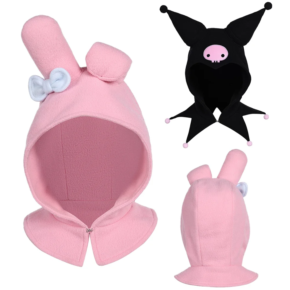 

Fantasia Kawaii Elf Hat Black Pink Anime Melody Disfraz Costume Accessories Girls Women Halloween Carnival Party Props Gifts