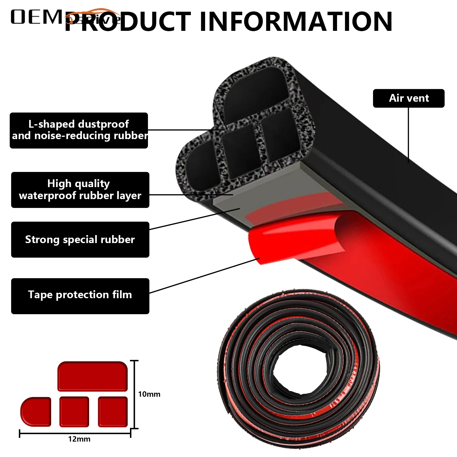 Наклейка на край капота багажника, DIY L-тип, двухслойная уплотнительная лента для двери автомобиля, резиновая шумоизоляция, звукоизоляция, защита уплотнителя Наклейка на край капота багажника, DIY L-тип, двухслойная уплотнительная лента для двери автомобиля, резиновая шумоизоляция, звукоизоляция, защита уплотнителя