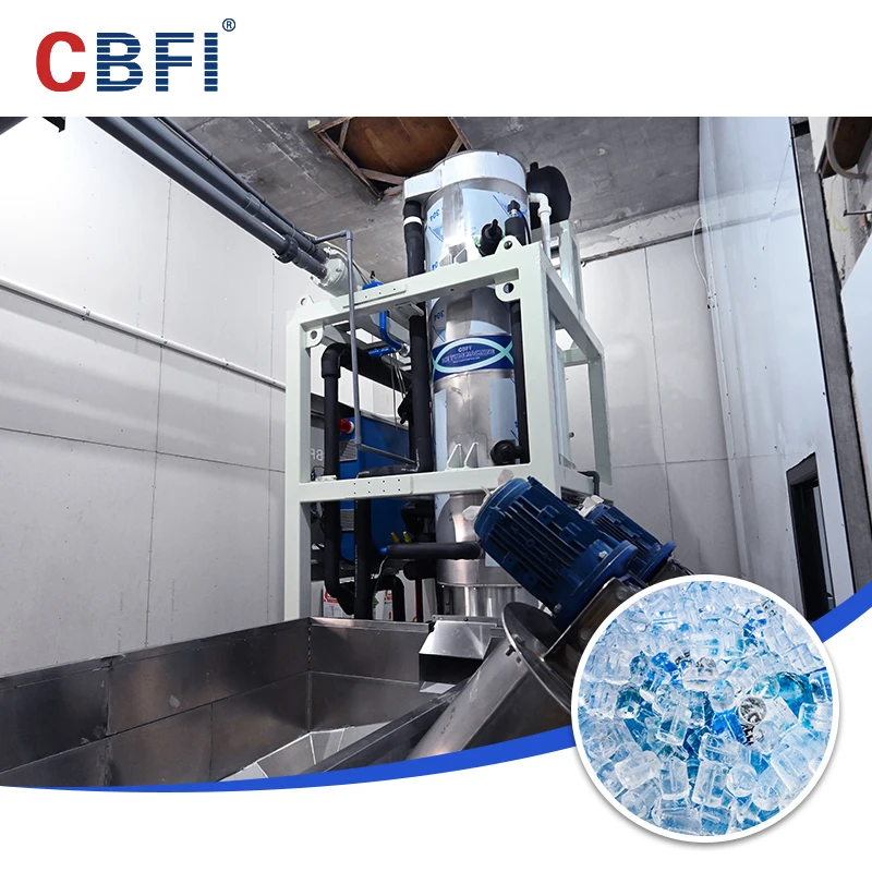 Industrial Ice Tube Maker Machine Engine Motor High-Efficiency Compressor Commercial Use 10-20 Tons Capacity Easy Operation