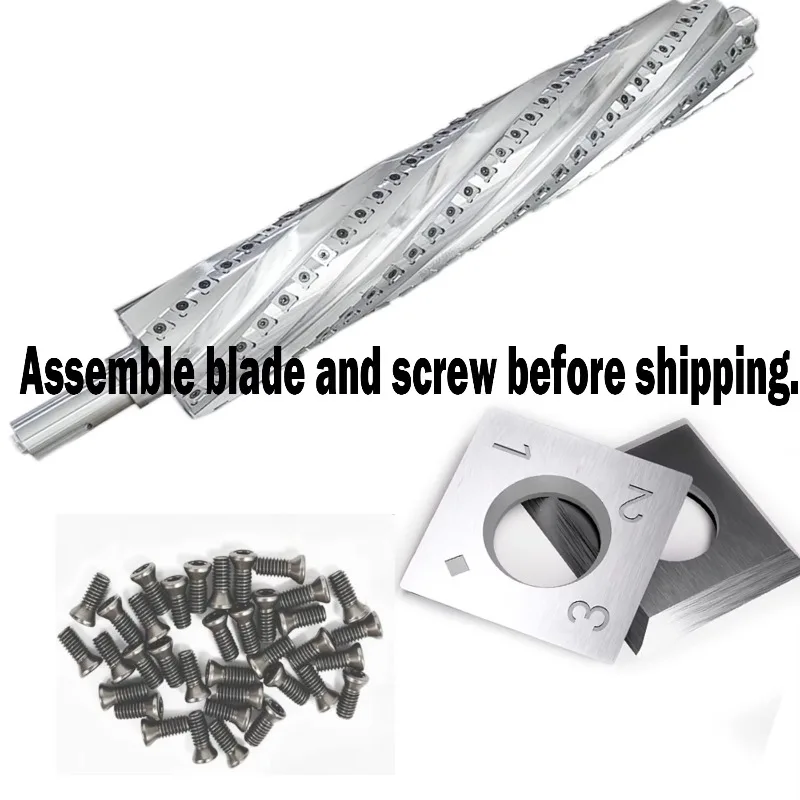 Disposable Spiral Cutter Head Woodworking Double-sided Planer Spiral Knife Shaft, Pressure Planer Spiral Knife Shaft