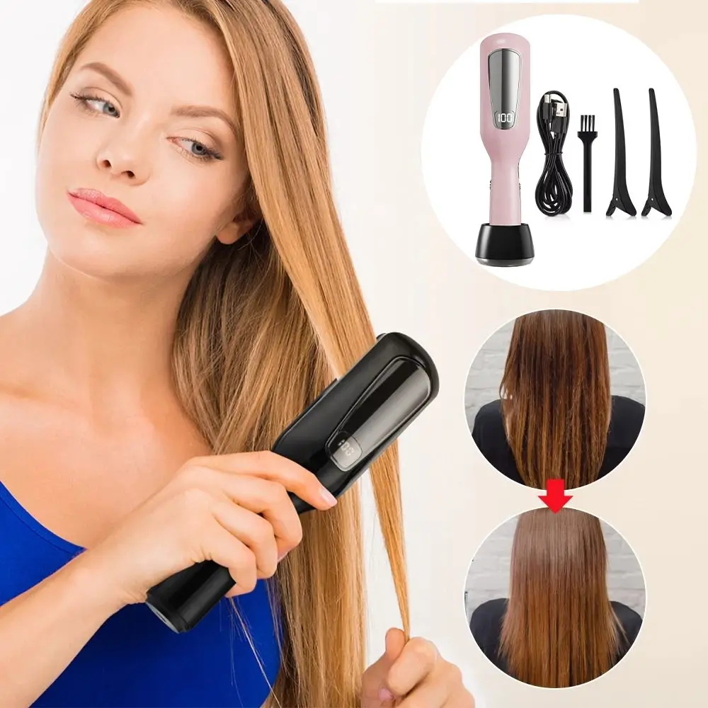 

Negative Ions Hair Ends Trimmer Fully Automatic Electric Hair Straightener Versatile Rechargeable Hair Cutting Machine