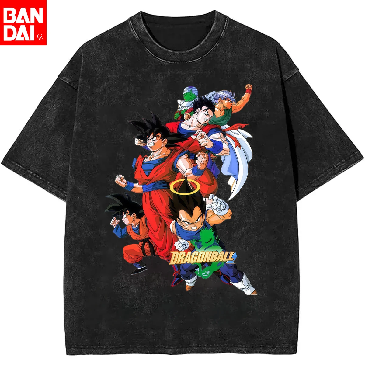 

Dragon Ball Goku Printed Short Sleeve T-Shirt Casual Summer Wear Men's Street Clothing Men's T-Shirt Washed and Old Comfortable