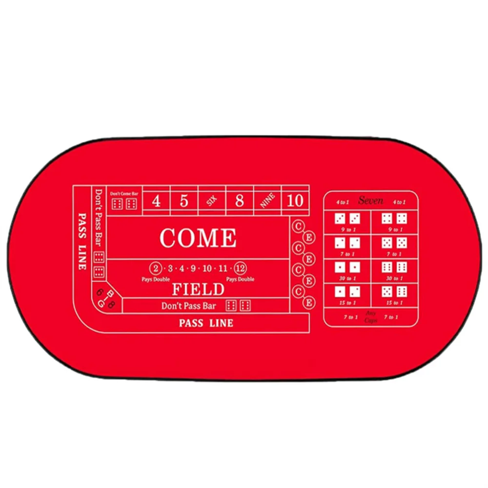 Tovaglia da poker antiscivolo da casinò in gomma Texas Hold'em Craps Tappetino da poker Tappetini da tavolo Mahjong Giochi da tavolo Tovaglia Accessori