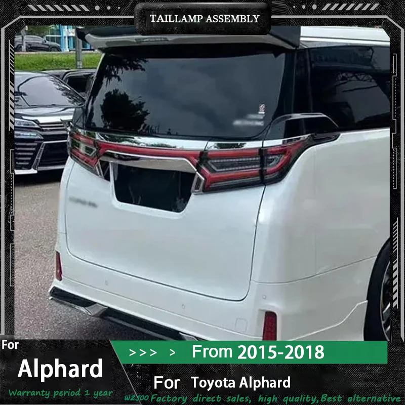 Car taillight For Toyota Alphard 2015 2016 2017 -2023 Full LED Tail light Assembly Upgrade DRL Dynamic Signal Lamp Accessories