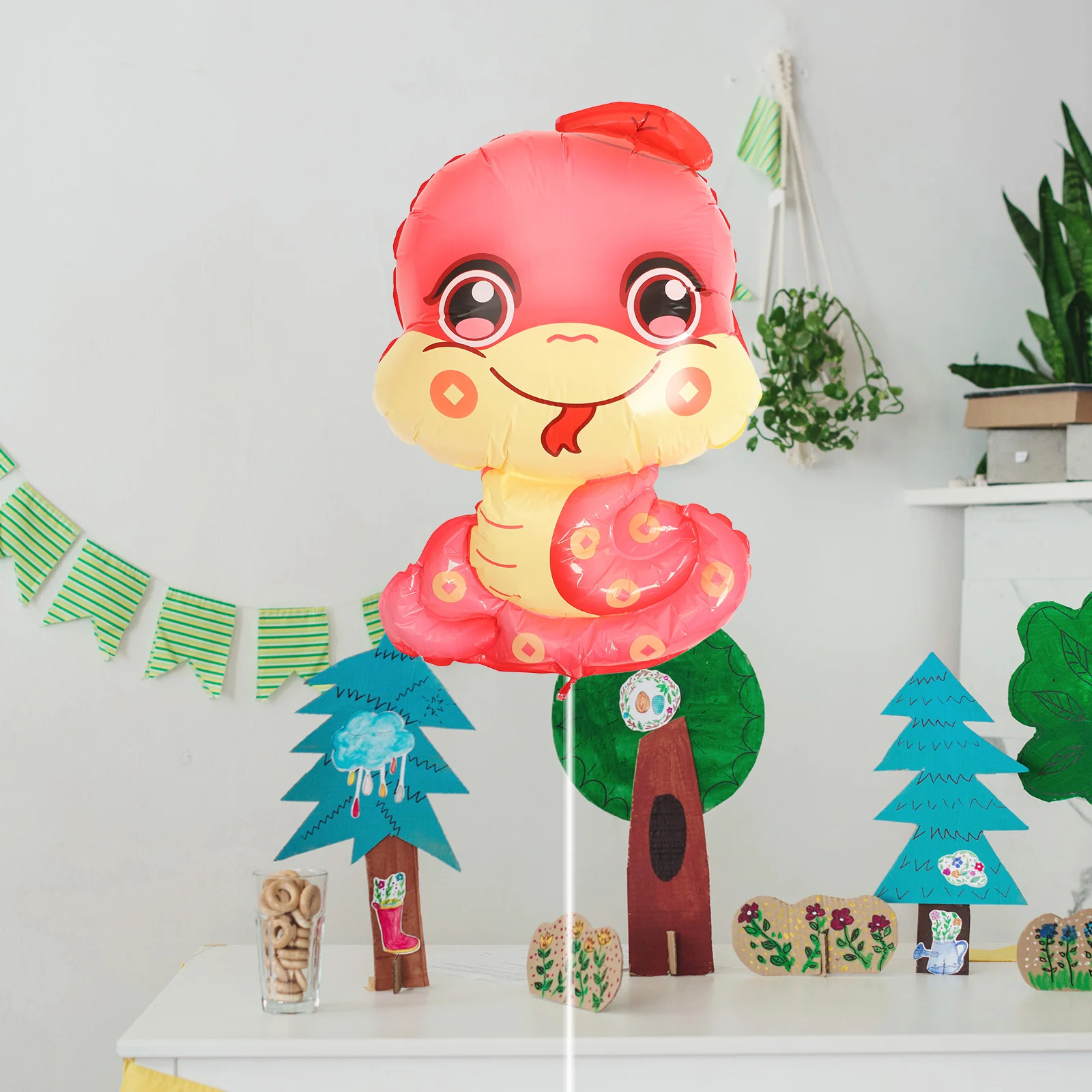 

10Pcs Snake Pattern Balloons Snake Balloons New Year Party Supplies Spring Festival Decorative Balloon Party Balloon