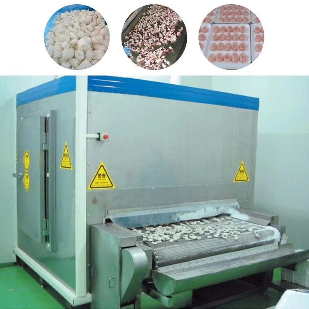 High Quality IQF Blast Equipment Quick Tunnel Freezer with Motor for Efficient Fruit and Vegetable Preservation
