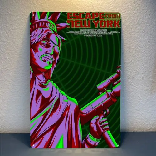 Escape from New York Kurt Russell Retro Movie Metal Poster Tin Sign 20x30cm good sign sign