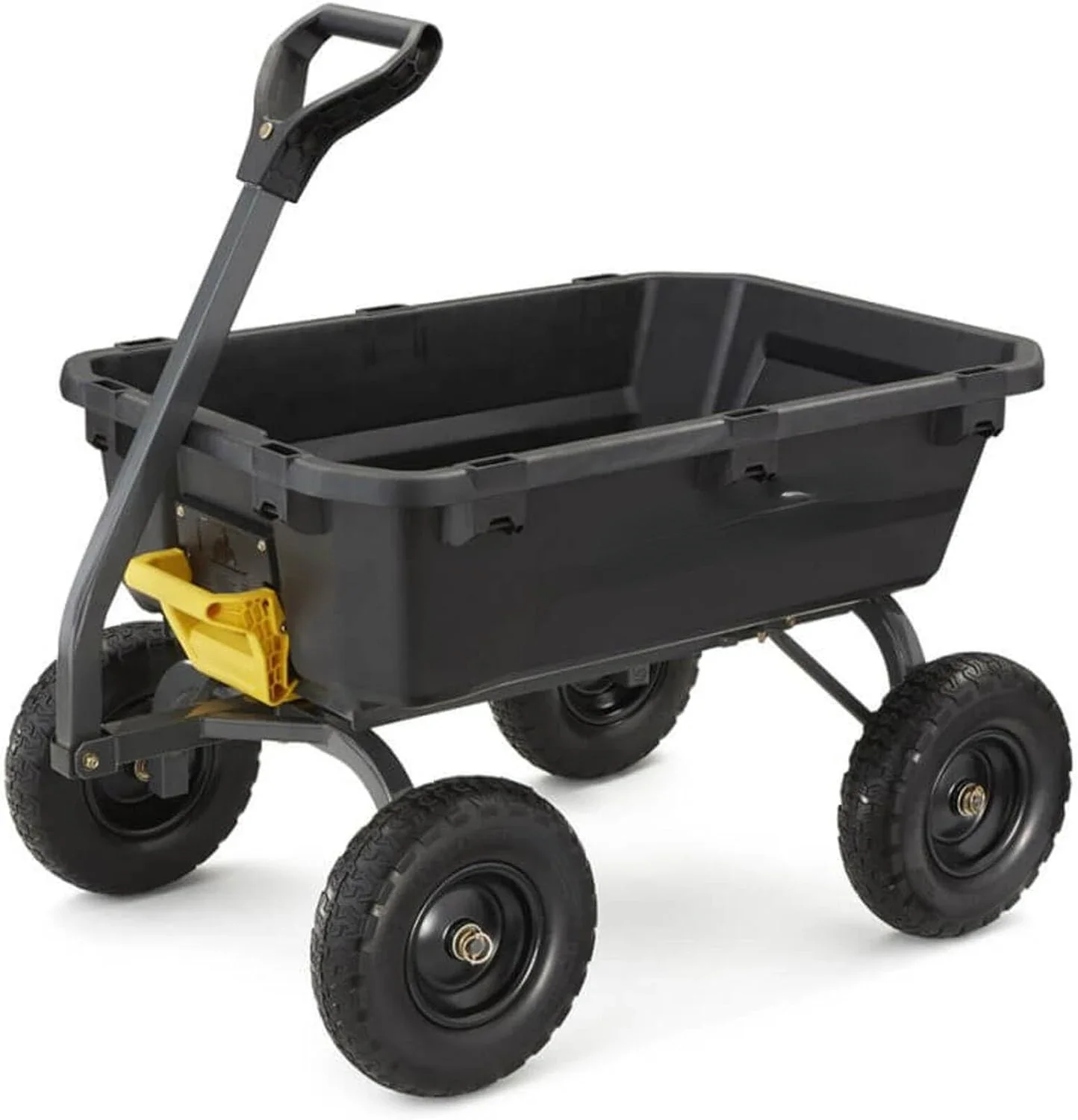 

7GCG-NF Heavy-Duty Poly Dump Cart with No-Flat Tires, 7 Cubic Feet, 1200-Pound Capacity, Black, Exclusive