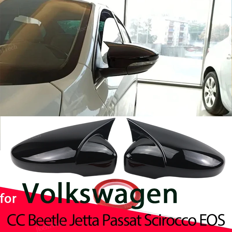 

High Quality Mirror Cover ADD-ON Side Rearview Mirror Cover Trim For VW JETTA MK6 Volkswagen Passat B7 Scirocco Beetle CC Eos